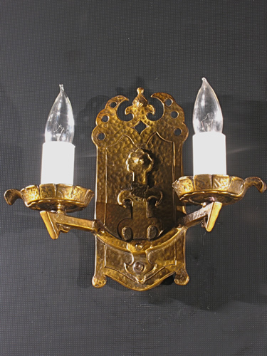 Pair of 2-Light Arts and Crafts Sconces